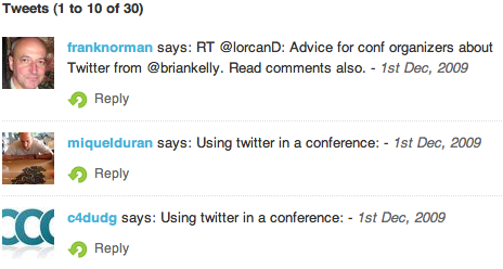 Summary of tweets linking to this blog 
